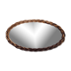 Miroir en rotin vintage breuillot