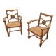 Paire de fauteuils anciens vintage style louis xvi