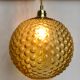Vintage amber glass hanging lamp