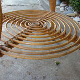 Vintage rattan/wicker round table