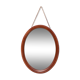 Vintage oval mirror, hanging mirror, inlaid wood mirror, wall mirror, wall decoration
