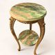 Pédestal en marbre vert vintage, table d'appoint, support d'exposition Hollywood Regency