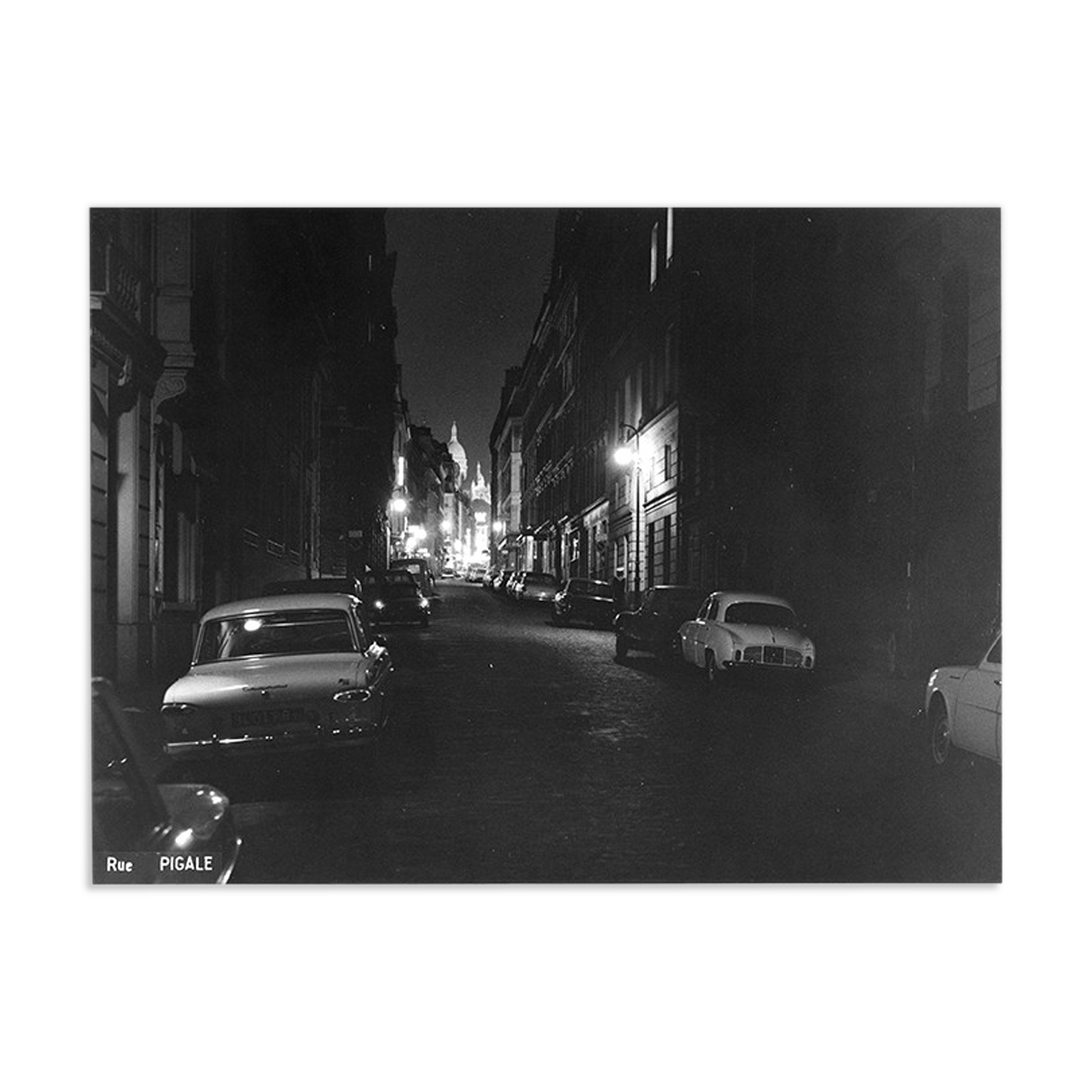 Vintage photography on Rue Pigalle Paris 1965