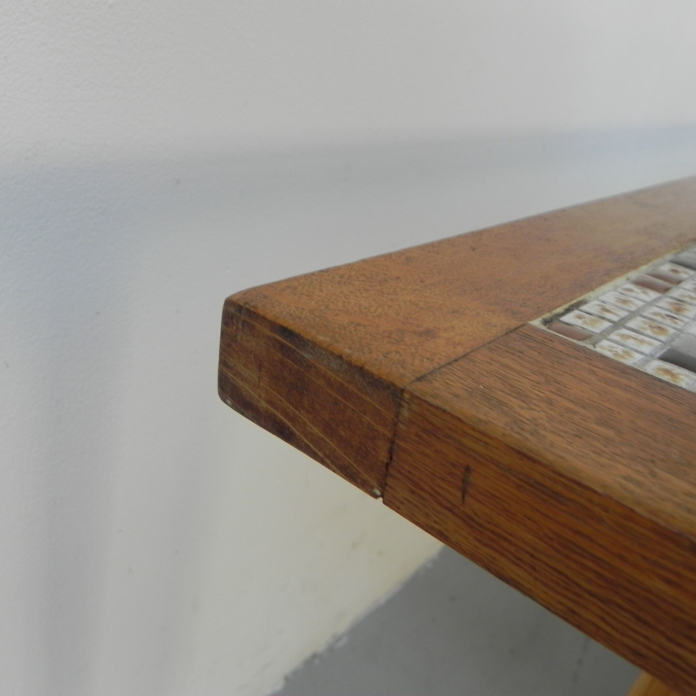Vintage coffee table with mini tiles, tile table