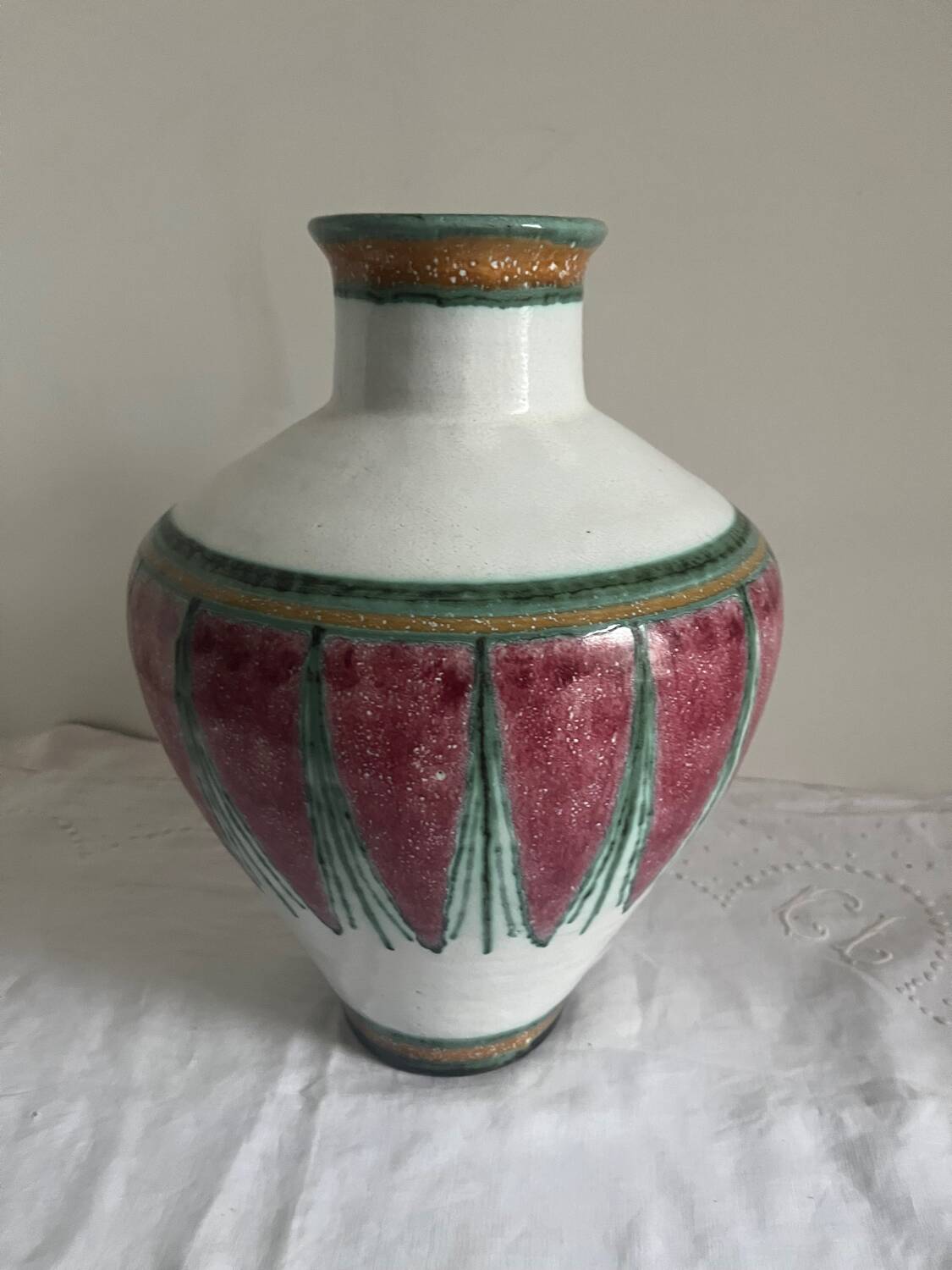 Ancient ceramic pitcher vase