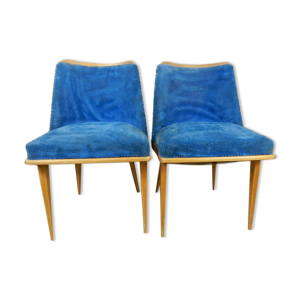 Paire de fauteuils bleu