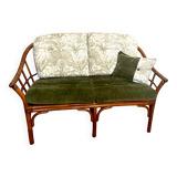 2-seater rattan bench
