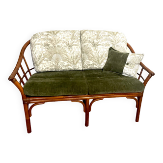 2-seater rattan bench