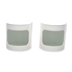 Space age white lacquered plastic and wood nightstands, 1970s, set of 2