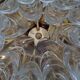 Large gilded brass and crystal glass ceiling lamp by Ernst Palme for Palwa, 1960s