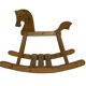 Vintage rocking horse 60s pinewood design minimalist design
