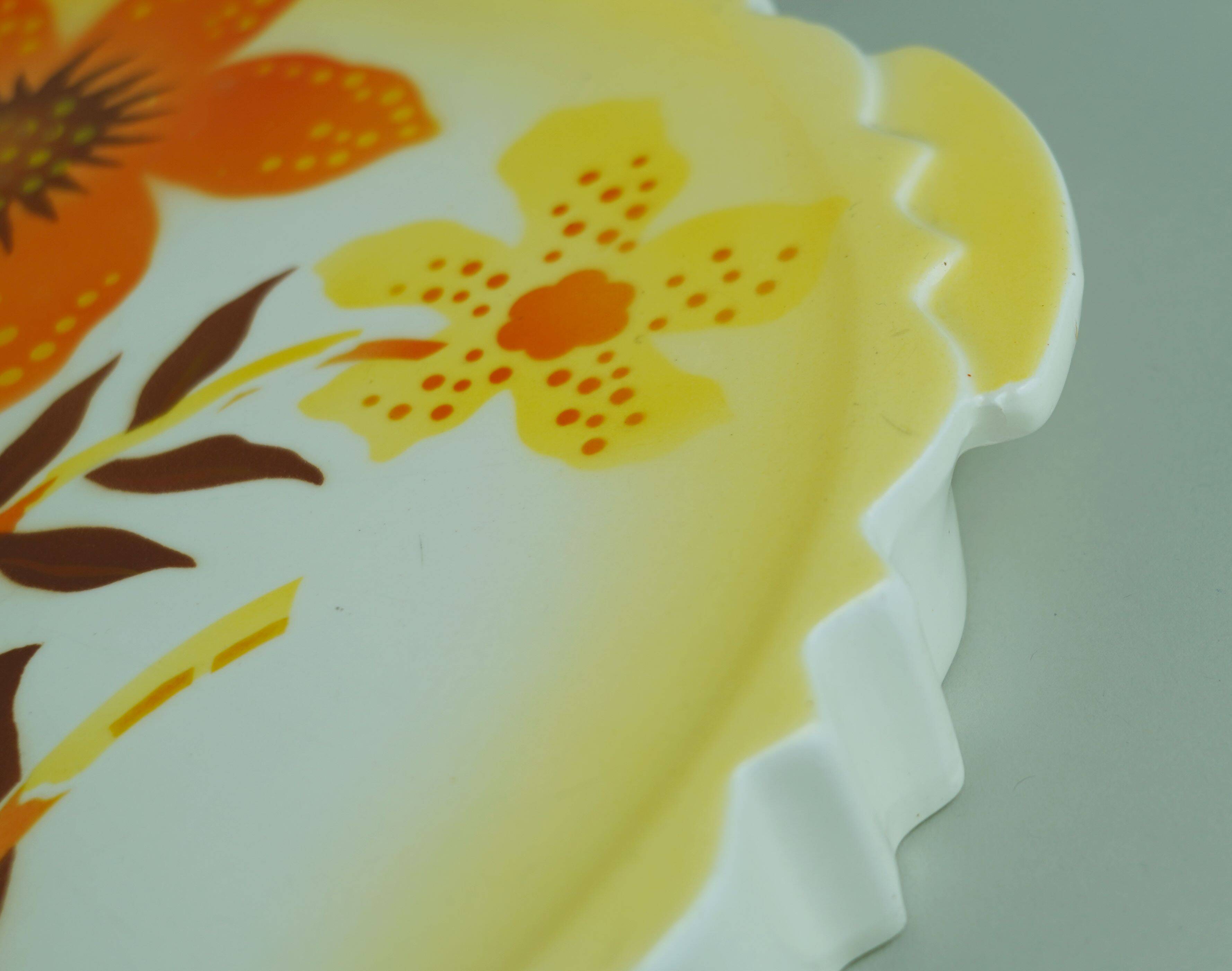 Cake plate by th. paetsch floral spray-painted decoration art deco