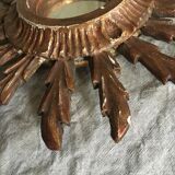 Gilded wood sun mirror, 60s
