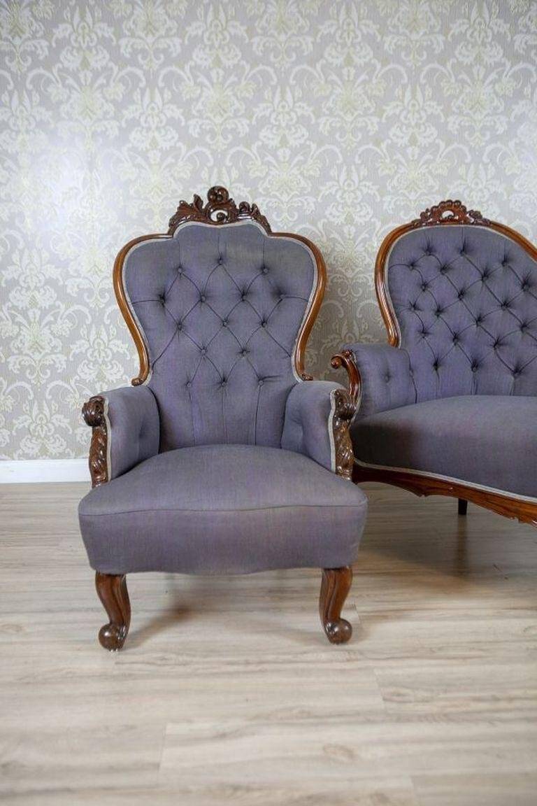 Set of Rococo Revival Walnut Parlor Set, 1890s