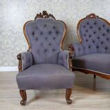 Set of Rococo Revival Walnut Parlor Set, 1890s