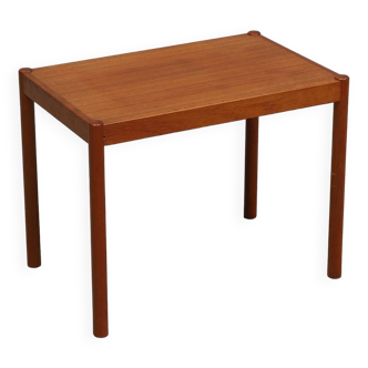 Table basse teck 57x37 cm 1960 suede