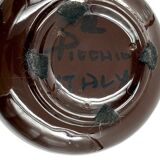 Mid-century modern brown ceramic vase / jug, Il Picchio Italy 1970s