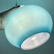 Vintage globe pendant light in blue opaline