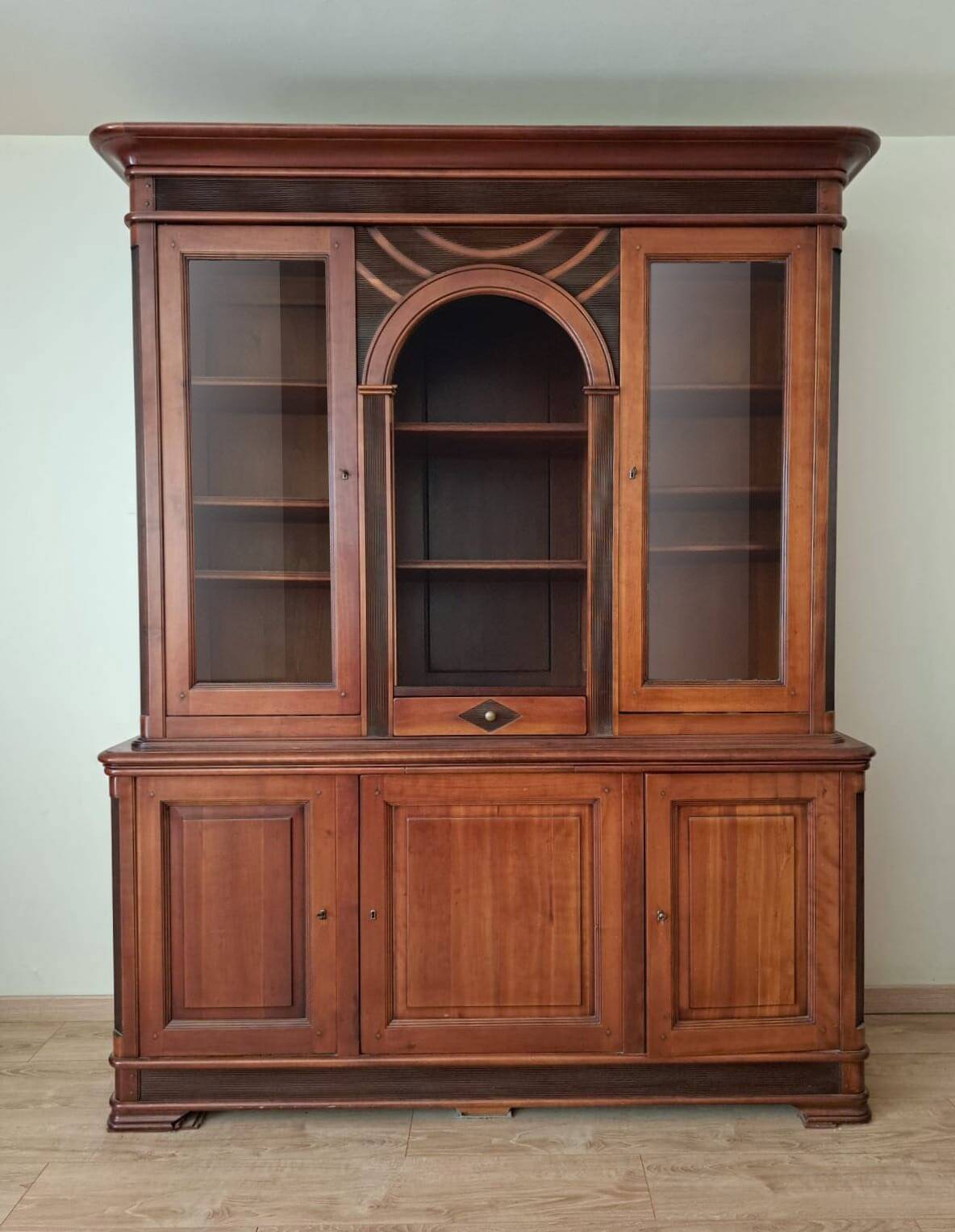 Buffet / Library 2 Bodies in Solid Cherry - Directoire Style