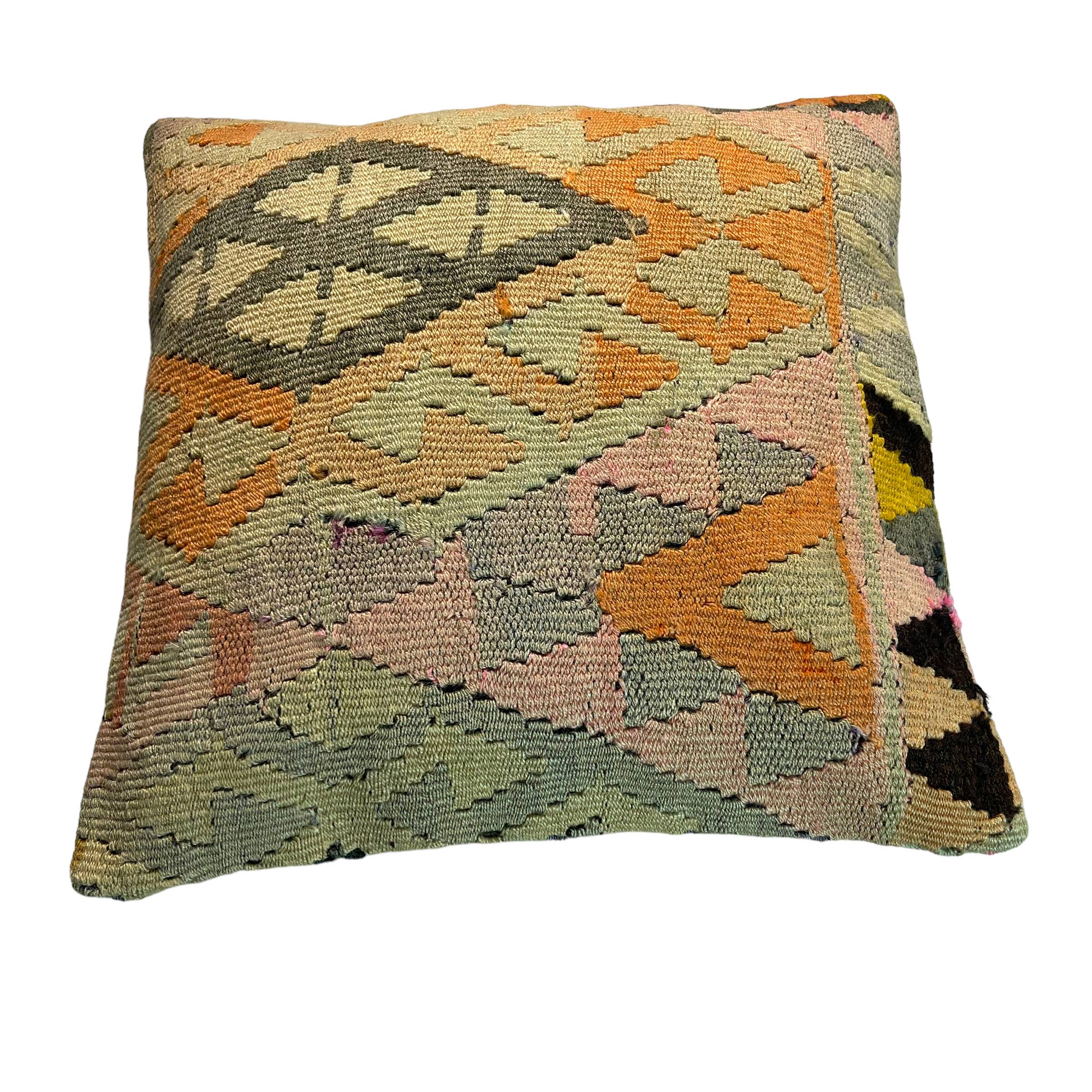Housse de coussin Kilim turc vintage, 45 x 45 cm