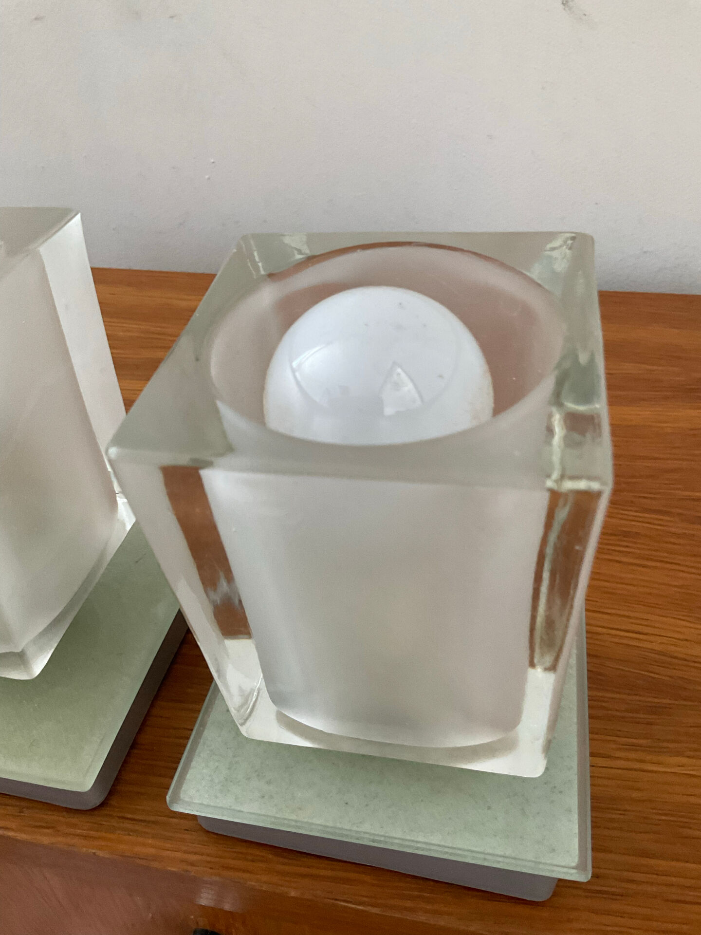 Pair of Ice Cube lamps from the 80s-90s.