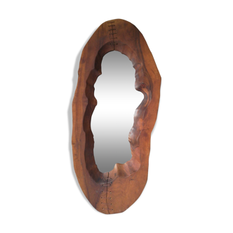 Teak mirror 30x63cm