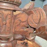 French table in extendable solid oak