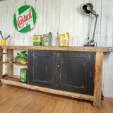 Old restored carpenter's workbench