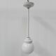 Art Deco hanging lamp with white glass ball