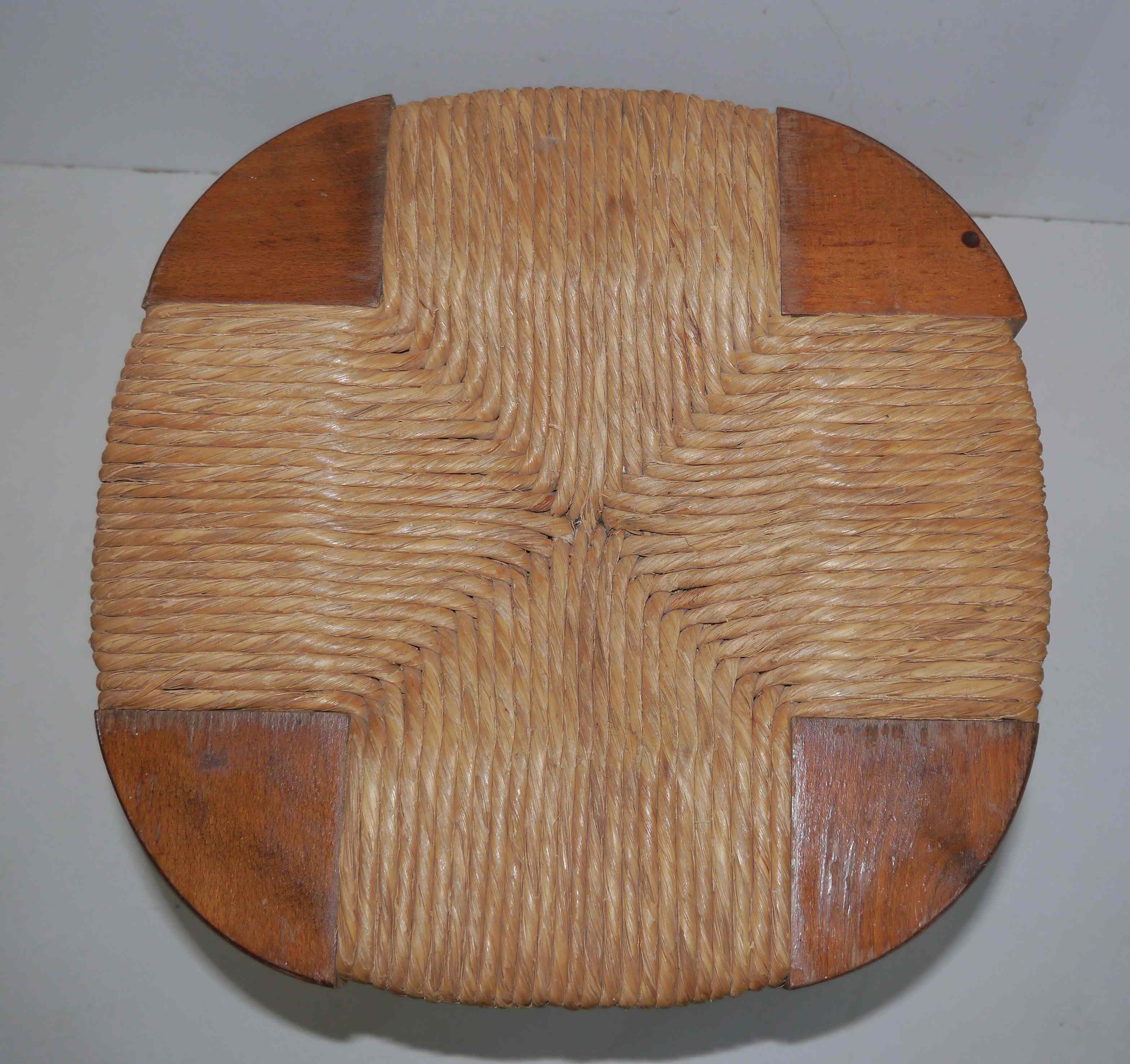 Tabouret paillé « moderniste » années 50's