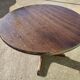 Round extendable wooden table - year 1960 - 110cm to 210cm