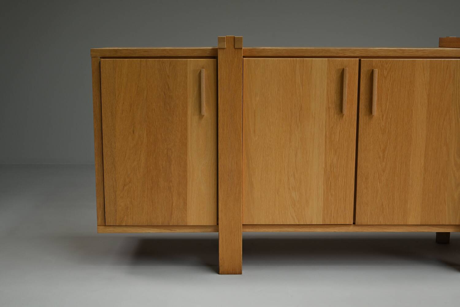 Brutalist oak sideboard, Belgium.