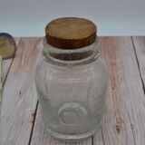 Blown glass jar with original cap
