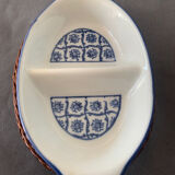 2-compartment appetizer ramekin with wicker basket