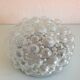 Round ceiling lamp in vintage bubbled glass 60s-70s
