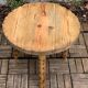 Solid pine tripod coffee table, raw, 1960