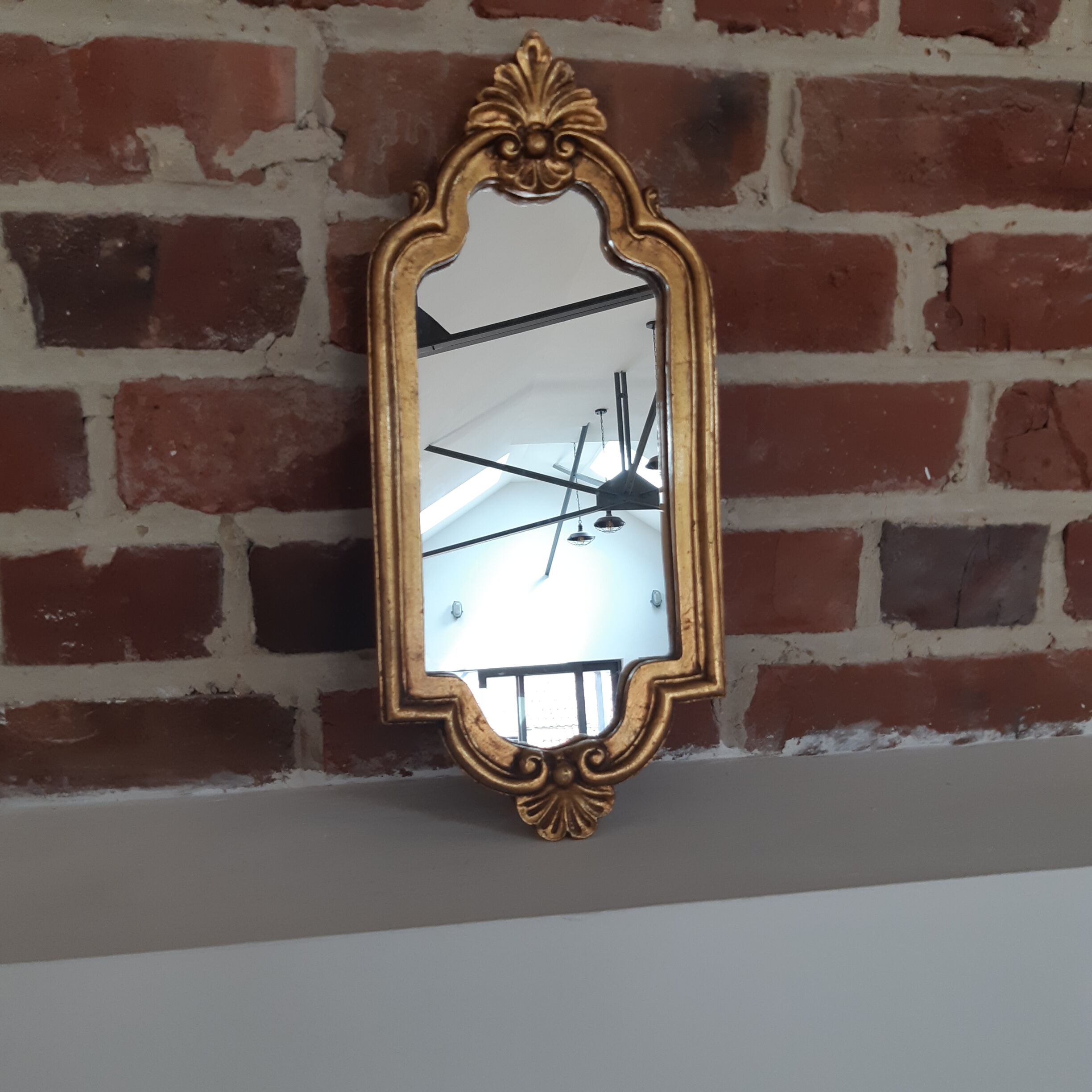 Small Golden mirror 16x37cm