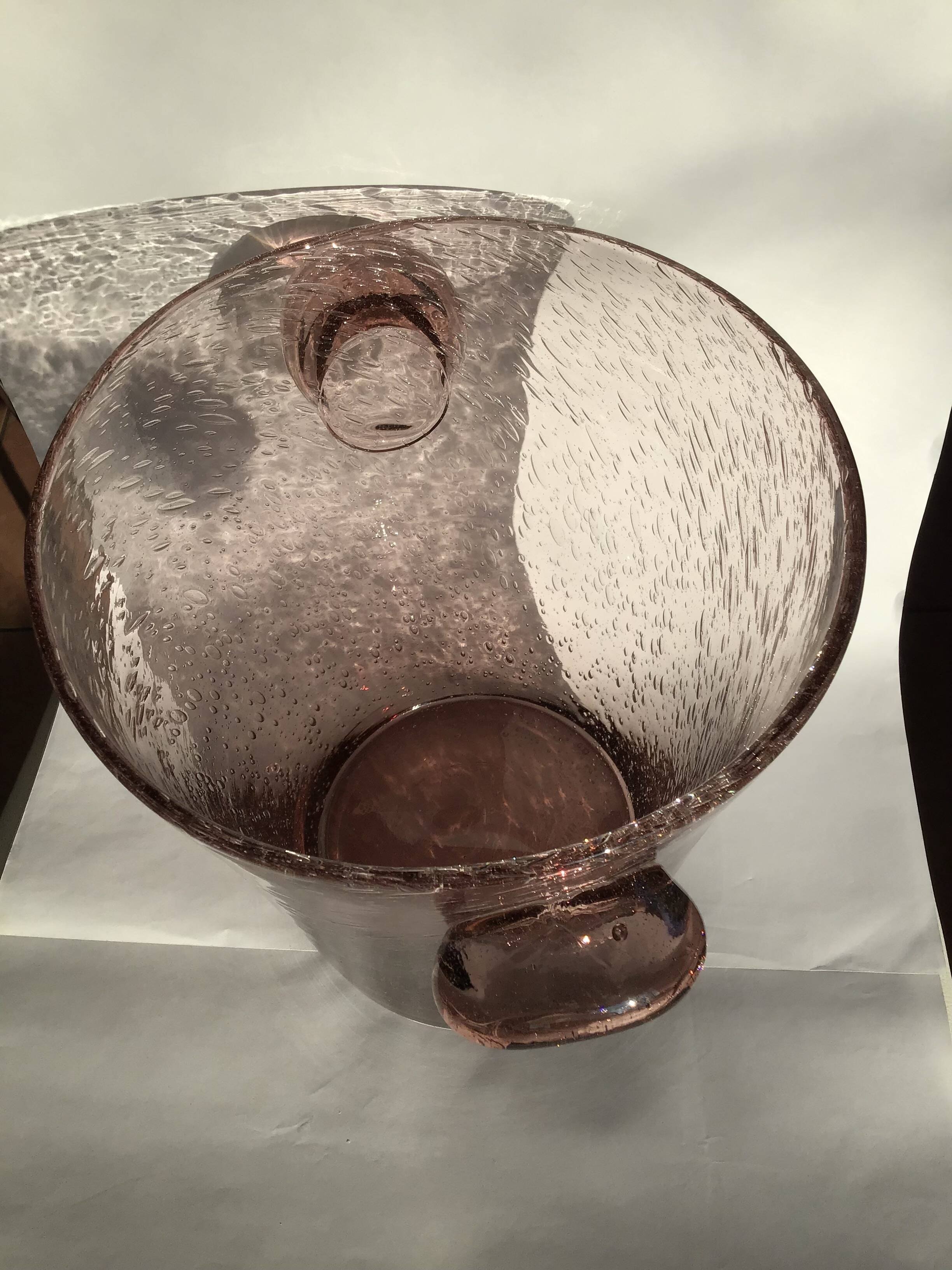 Biot mouth-blown glass champagne bucket