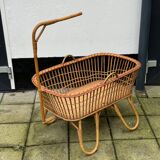 Berceau Vintage en Rotin et Bambou