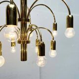 German vintage brass chandelier by Star Leuchten, 1970s.