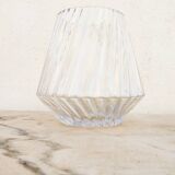 Contemporary embossed crystal vase