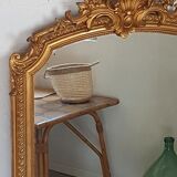 Former mirror gilded with pediment - 153 x 101 - Style Napoleon III
