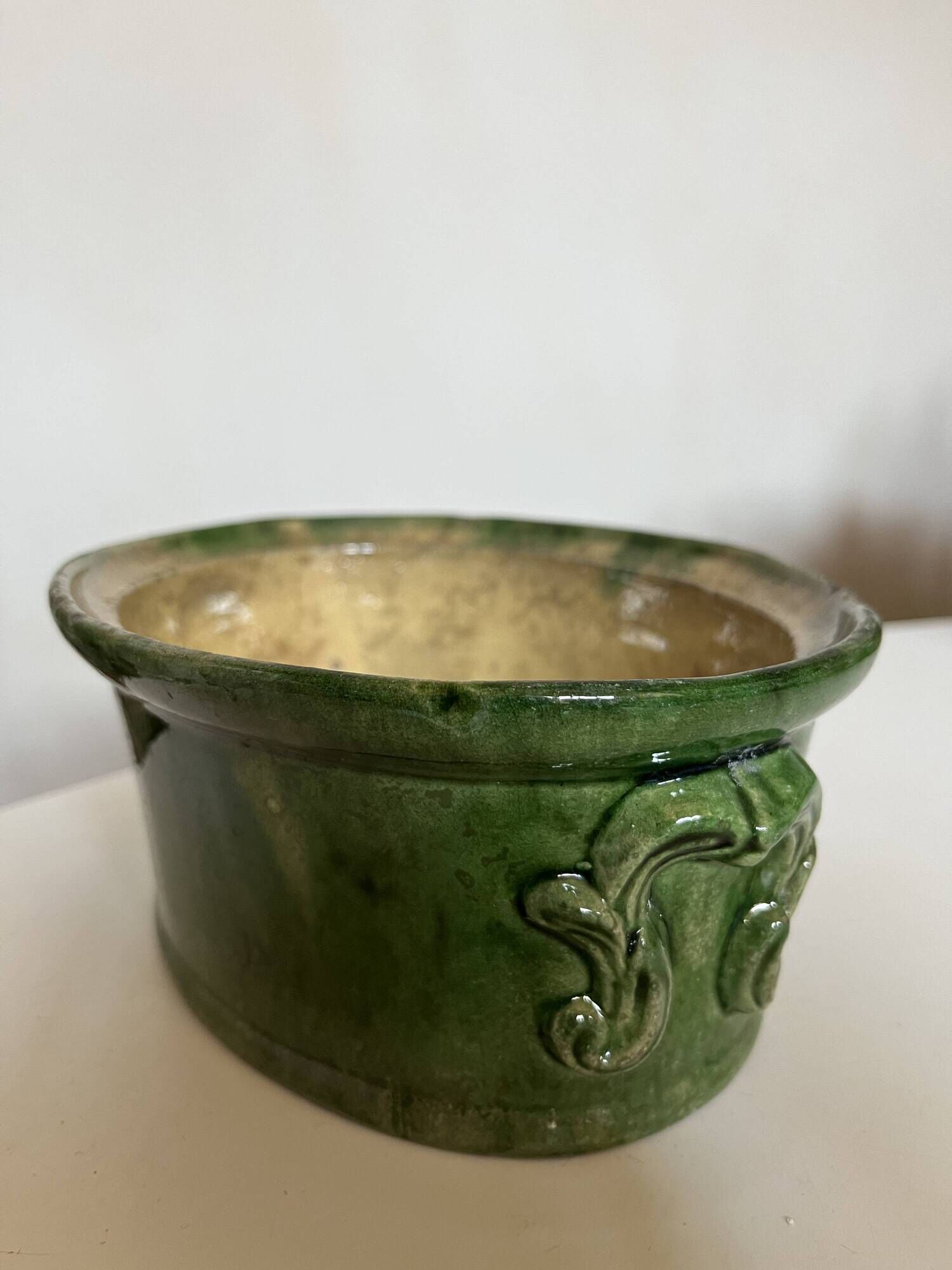 Farm terrine in glazed earthenware from the late 19th century by the Orchies Manufacture.
