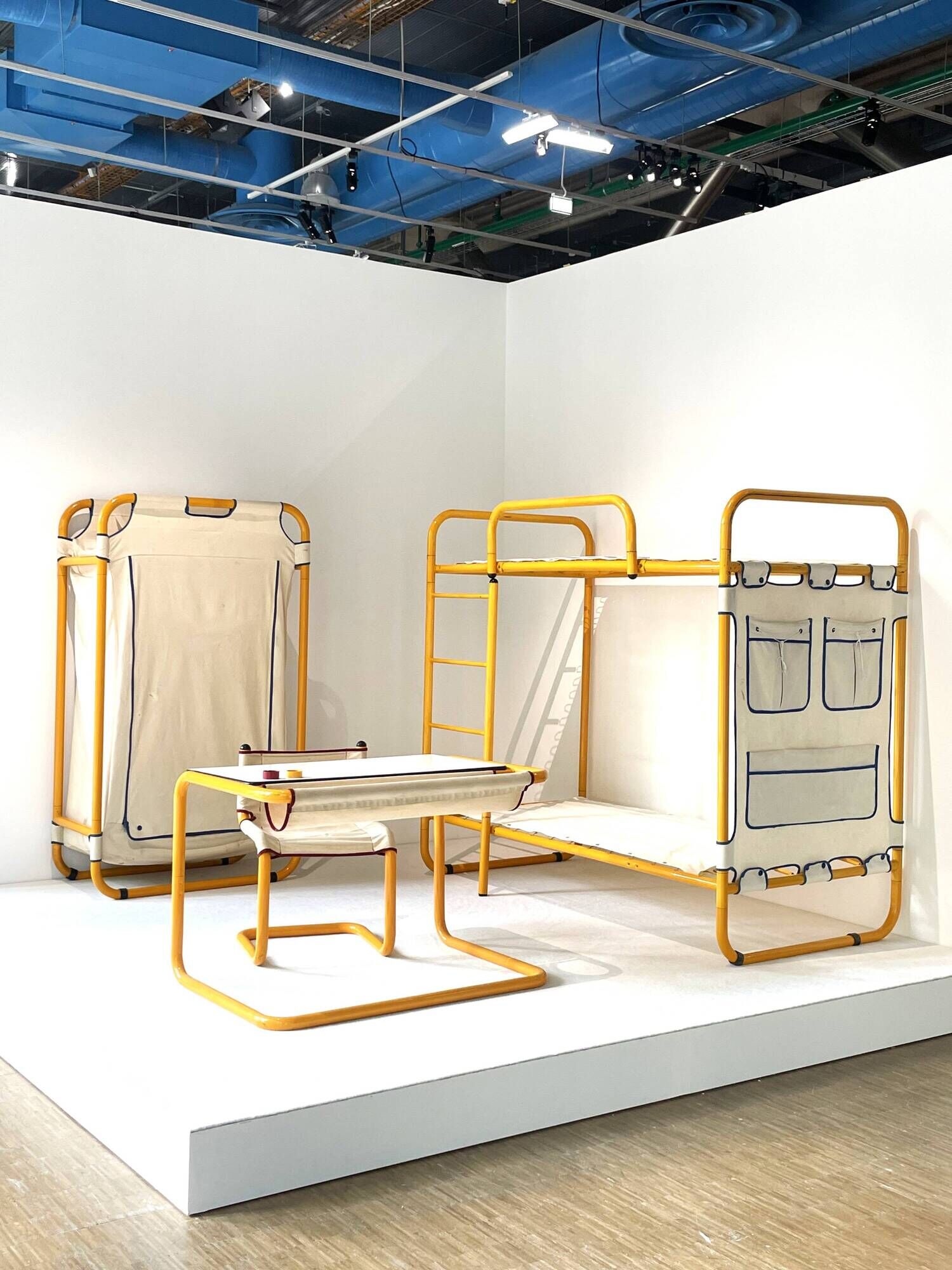 Twenty Tube desk and chair by Marc Berthier Roche Bobois
