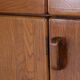 Oak and brushed metal sideboard