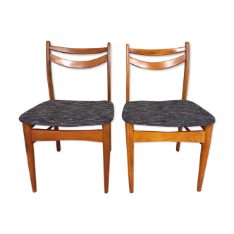 Paire de chaises scandinaves 50/60