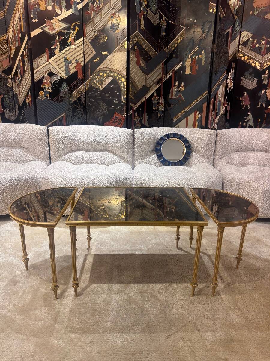 Bronze coffee table by Maison Bagues circa 1950