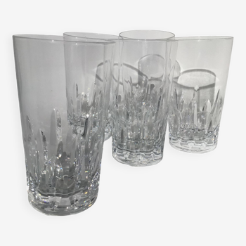 5 Bayel long drink crystal glasses France