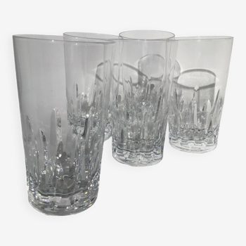 5 Verres cristal Bayel long drink France