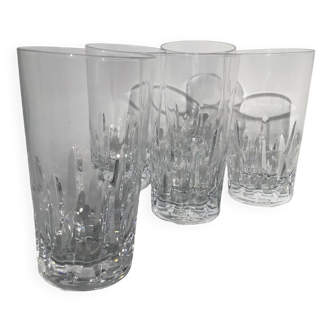 5 Bayel long drink crystal glasses France
